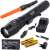 Bailong tactical flashlight kit with accessories, including batteries, charger, and car charger