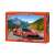 Castorland Puzzle Mountain Ride 500 darabos kirakós játék doboz, piros sportkocsi hegyi tájban