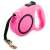 Pink retractable dog leash, 5 meter, 15kg