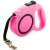 Pink retractable dog leash, 5 meter, 15kg