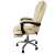 Krém színű műbőr irodai forgó szék lábtartóval, állítható magasságú és dönthető háttámlával, Malatec márka