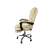 Krém színű műbőr irodai forgó szék lábtartóval, állítható magasságú és dönthető háttámlával, Malatec márka