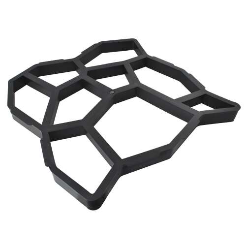 Black plastic mold for making irregular shaped concrete paving stones