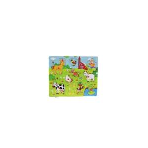Joc de puzzle din lemn, animale de fermă 76017565 Puzzle pentru copii