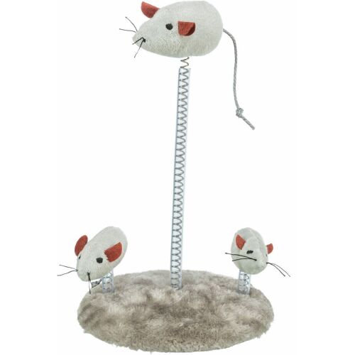 Trixie macskajáték - 3 plüss egér rugón - 22 cm 174458708 - Macskajáték