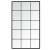 Modern Fém Fali Tükör Set - 6 db - 100x60 cm - Fekete 71310285