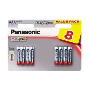 Panasonic 1.5V Alkáli AAA ceruza elem Everyday Power (8db / csomag)  (LR03EPS/8BW) 75851399 Elemek