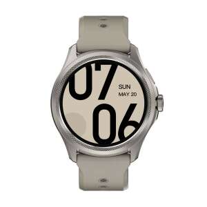 Mobvoi TicWatch Pro 5 GPS smartwatch in sandstone color, front view - Smartwatch