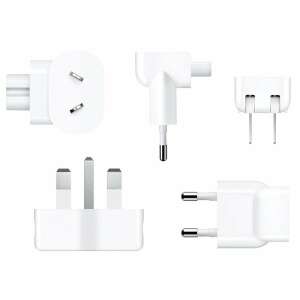 Apple World Travel Adapter Kit, showing all the adapter plugs - Apple