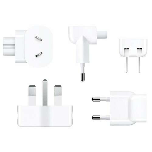 Apple World Travel Adapter Kit, showing all the adapter plugs