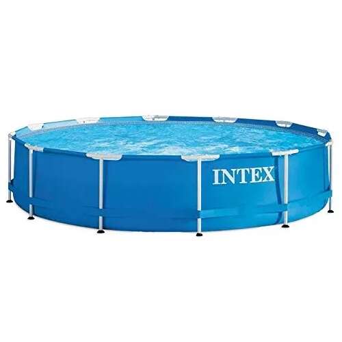 Intex Metallrahmen 366x76cm Schwimmbad mit Wassersprudler (28212NP)