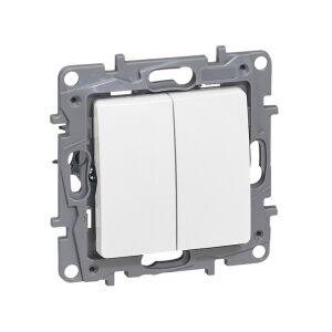 Legrand Niloé dvojitý vypínač svetla, biely - Vypínače