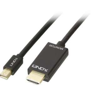 Kábel LINDY Mini DisplayPort do HDMI, 1 meter, čierny - Káble a príslušenstvo