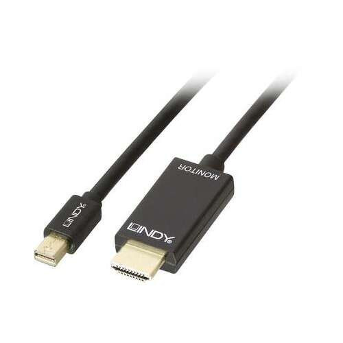LINDY Mini-DisplayPort an HDMI Kabel 4K30 (DP: passiv) 1m