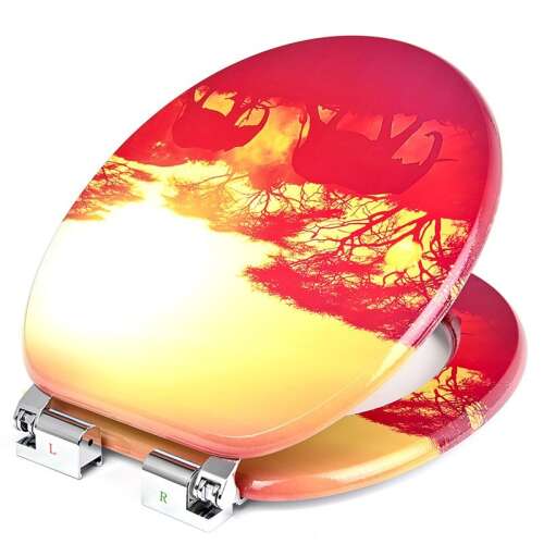 SmileHOME by Pepita MDF WC ülőke lassan záródó fedéllel - Szavanna #narancssárga