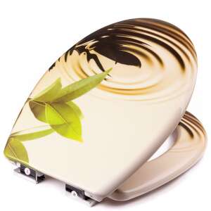 SmileHOME by Pepita duroplaszt WC ülőke lassan záródó fedéllel - Levél #zöld-barna