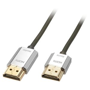 LINDY HDMI Csatlakozókábel [1x HDMI dugó - 1x HDMI dugó] 3.00 m Szürke