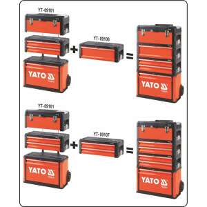 YATO Modular Tool Cart System with Optional Middle Modules - Yato