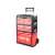 YATO modular tool trolley with 3 modules, red and black