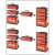 YATO modular tool trolley with 3 modules, red and black, expandable to 4 modules