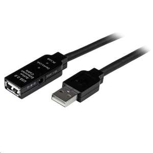 StarTech.com USB 2.0 hosszabbító kábel, 15m, fekete - USB kábel