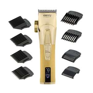 Camry CR 2835g hair clipper, gold, with 8 comb attachments - Camry