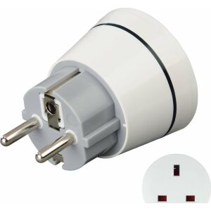Adapter podróżny Hama 223452 z UK do UE, konwertuje wtyczki brytyjskie na gniazda europejskie - Karta sieciowa