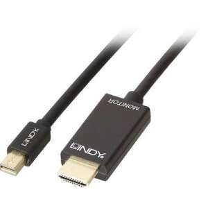 Cablu LINDY Mini DisplayPort - HDMI, 3m, negru - Porturi Display