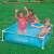 Intex Frame Pool Mini metal frame children's pool, blue, 122x122cm, kids playing in the pool