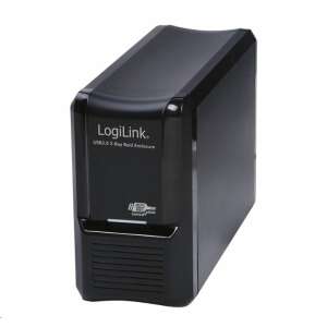 LogiLink USB 3.0 2-Bay Raid Enclosure, black external hard drive enclosure with RAID functionality - Logilink External Hard Drive Enclosure