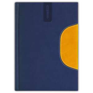 Dayliner Memphis B5 tárgyalási napló kék-sárga, kék bőrhatású jegyzetfüzet sárga folttal - Dayliner