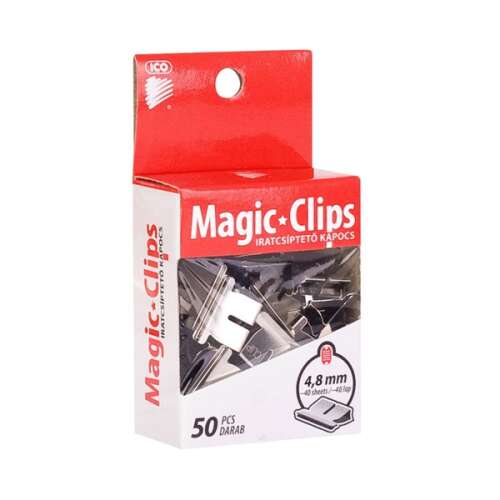 ICO Magic Clips 4,8 mm iratcsipeszek, 50 darab