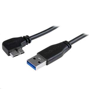 StarTech.com USB A - Micro USB kábel, fekete, derékszögű - USB kábel