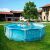 Intex Beachside Metal Frame Pool in Backyard