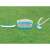 Intex pool cleaning tools on grass: brush, leaf net, vacuum