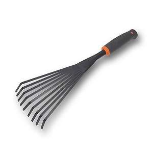 Small leaf rake DE LUXE, garden tool for cleaning leaves and debris - Bradas