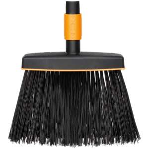Fiskars QuikFit heavy duty broom head, black with orange accents - Fiskars