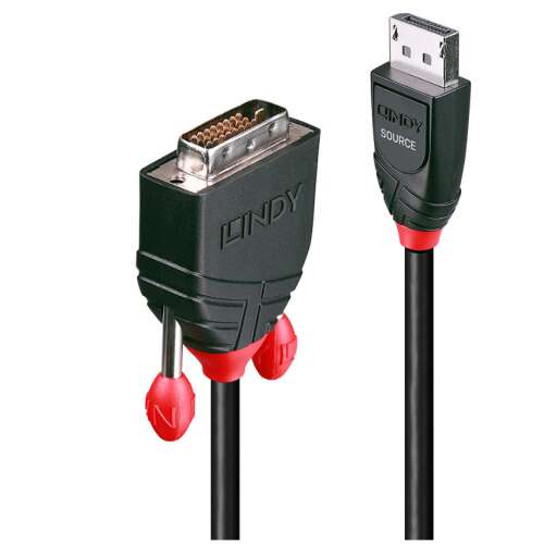 Cablu LINDY DisplayPort la DVI, 2 metri, negru
