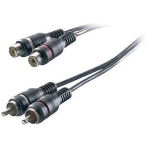 RCA audio kábel, 2x RCA dugó - 2x RCA aljzat, 3 m, fekete, SpeaKa Professional 325095 71361053 