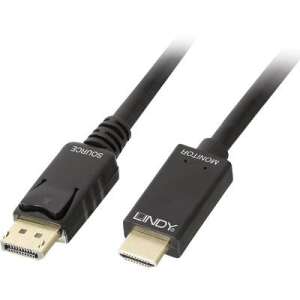 LINDY DisplayPort to HDMI cable, 2m, black, 4K30, supports HDCP, DPCP, Full HD 1080p, 3D, uncompressed audio, DTS, Dolby Digital, DTS-HD, Dolby True HD - Lindy