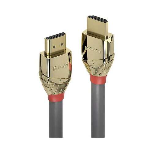 Cablu HDMI Lindy High Speed, 5m, conectori placati cu aur, gri