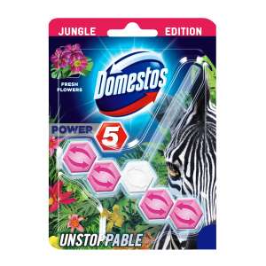 Domestos Power 5 WC-frissítő Blokk Zebra Limited Edition Fresh Flowers 55g