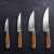 Tescoma FEELWOOD knife set, 4 different sizes, stainless steel blades with ash wood handles