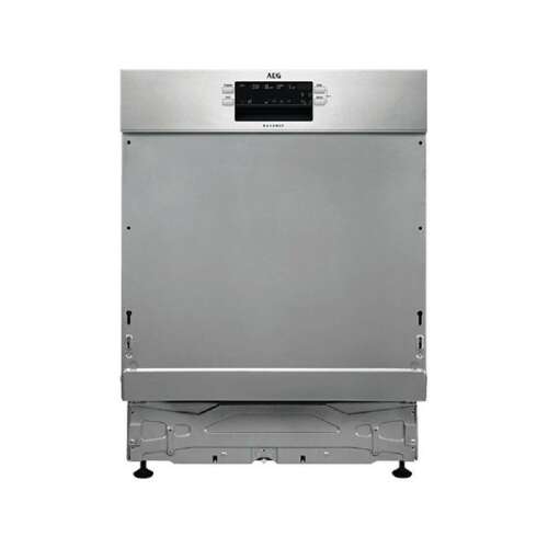 AEG FES5368XZM beépíthető mosogatógép, elülső nézet, rozsdamentes acél - AEG