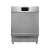 AEG FES5368XZM built-in dishwasher, front view, stainless steel