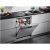 AEG FES5368XZM built-in dishwasher installed in a kitchen setting, open with dishes inside