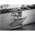 AEG FES5368XZM built-in dishwasher installed in a kitchen setting, open with dishes inside