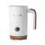 Concept NM4100 Nordic Milk Frother, white with wooden base, front view