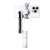 Insta360 Flow smartphone gimbal, white, with phone attached, front view