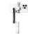 Insta360 Flow smartphone gimbal, white, with phone attached, front view